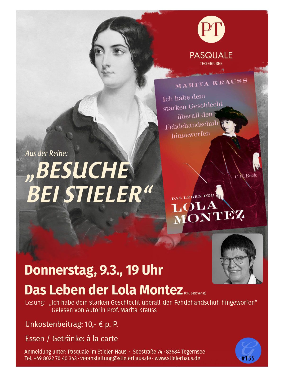 Stieler-Haus am Tegernsee kuratiere ich das Programm der Reihe „Besuche bei Stieler“. Geschichte und Figuren