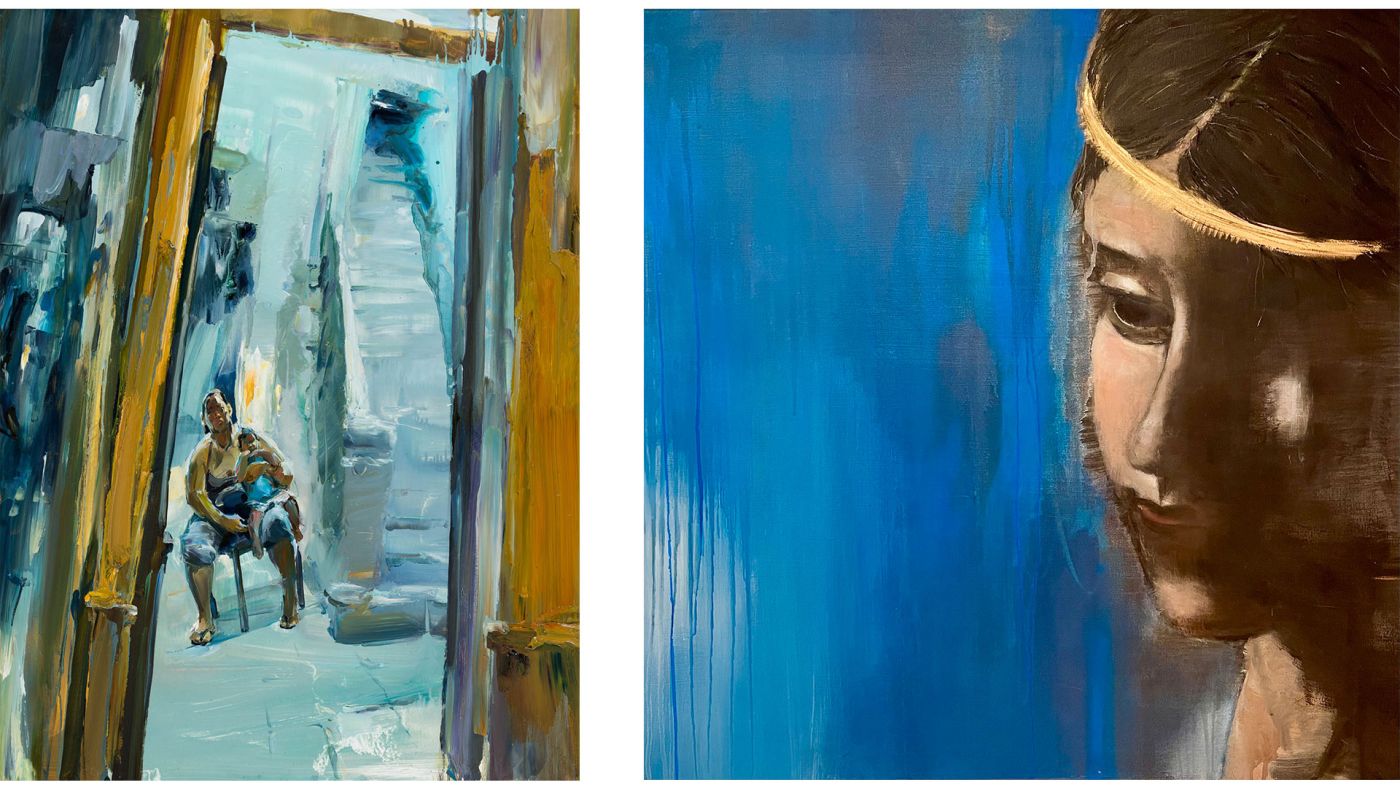 Zacharova- Venedig-2020-3077 | Maria-eine Frau, Kathrin André_80x80_Acryl auf Leinwand